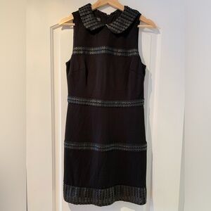Muse Dress Black Sleeveless Lined Size 8 Small Circles Details